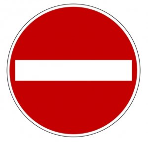 Aufkleber Verkehrszeichen "Verbot der Einfahrt" Schild Folie StVO Ø5-30cm